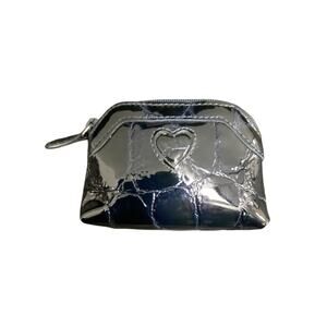 Brighton Coin Purse Women’s1Size Small Patent Glossy Leather Zipper Closure Blue